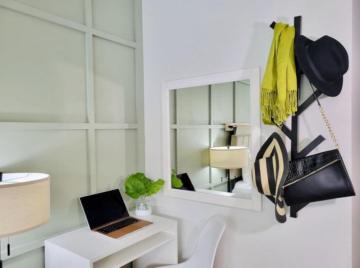 Premium Racks Garderobenleiste und Hutablage – modernes Design – Wandmontage – stilvoll – Schwarz, S