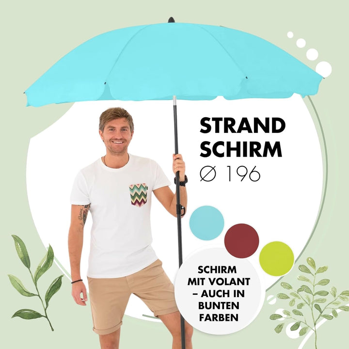 derby Strandschirm Mittelmast, hellblau