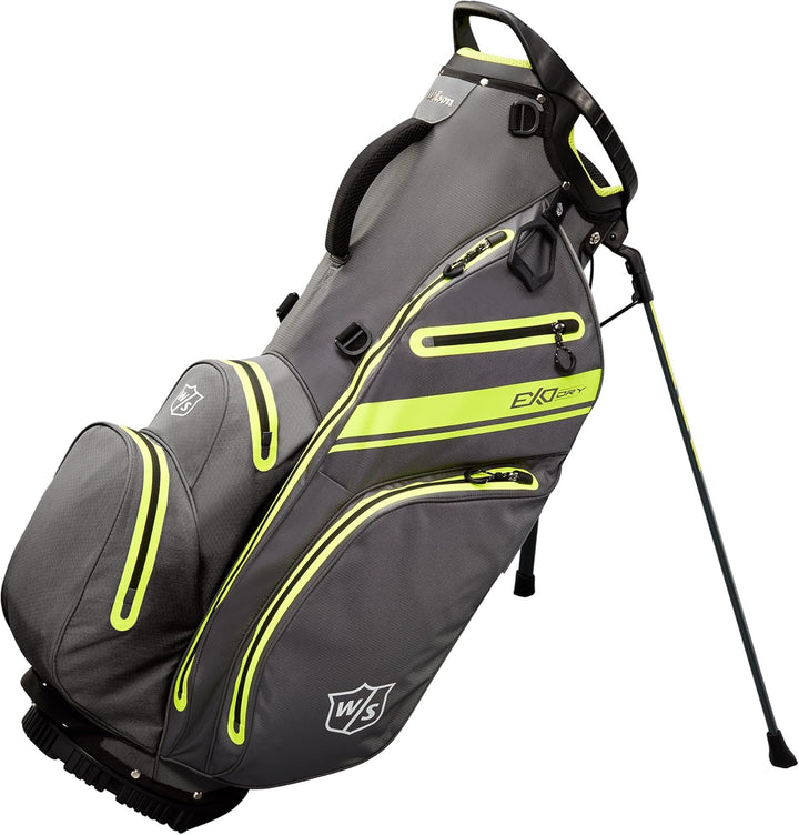 Wilson Unisex-Adult Ws Exo Dry Stand Bag Golf Tasche Einheitsgrösse Anthrazit / Zitrone / Silber, Ei