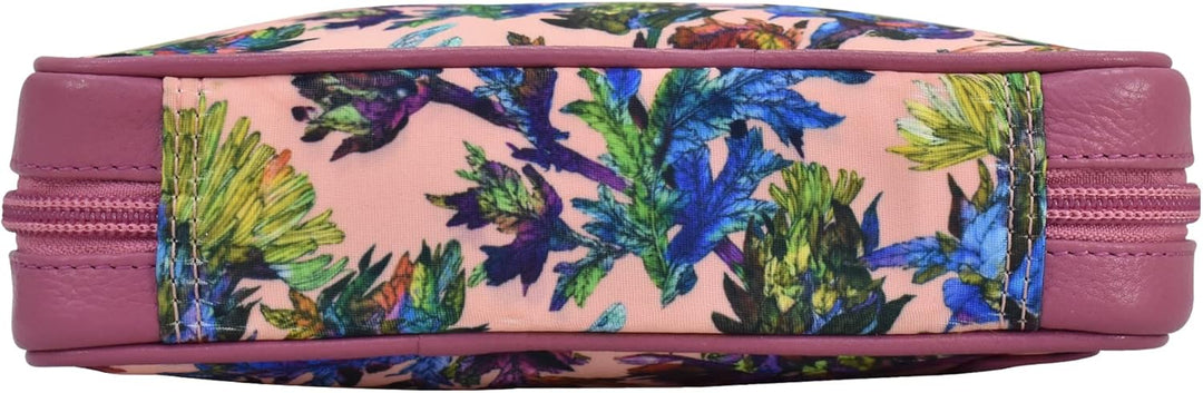 Anuschka Reise Schmuck Organizer - Wanderlust Kollektion - Nylonstoff mit Leder Trim und Kunstdruck