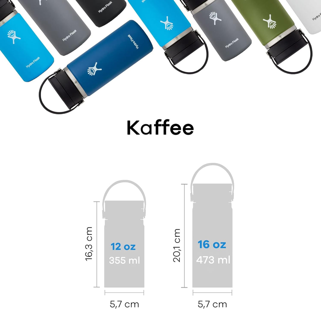 HYDRO FLASK - Reise-Thermosflasche 354ml (12 oz) - Isolierter Edelstahl-Kaffeebecher Thermo - Flex S