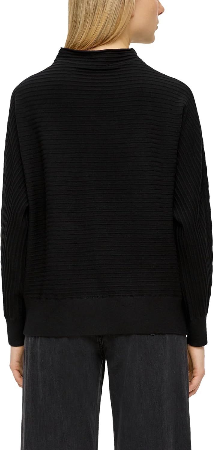 s.Oliver Strickpullover mit Fledermausärmeln 38 Schwarz 9999, 38 Schwarz 9999