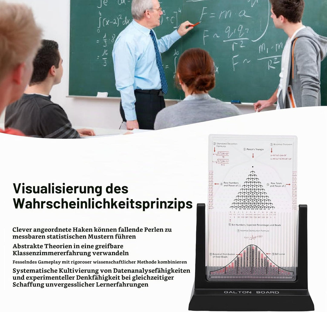 Galton Board-Wahrscheinlichkeitsdemonstrator, Mathematisches Normalverteilungsmodell, Lehrmittel für