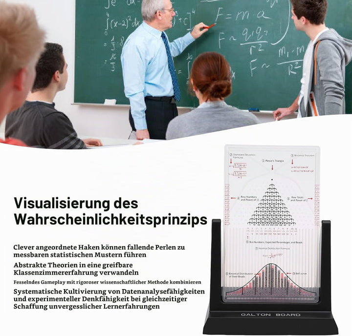 Galton Board-Wahrscheinlichkeitsdemonstrator, Mathematisches Normalverteilungsmodell, Lehrmittel für