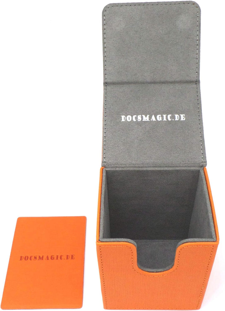 docsmagic.de Premium Magnetic Tray Long Box Orange Small + 2 Flip Boxes - Orange Small + 2 Flip Boxe
