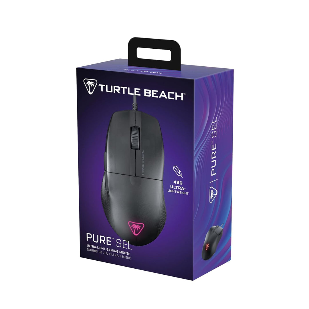 Turtle Beach Pure SEL – Ultraleichte, ergonomische RGB-Gaming-Maus, optischer 8K DPI-Sensor, mechani