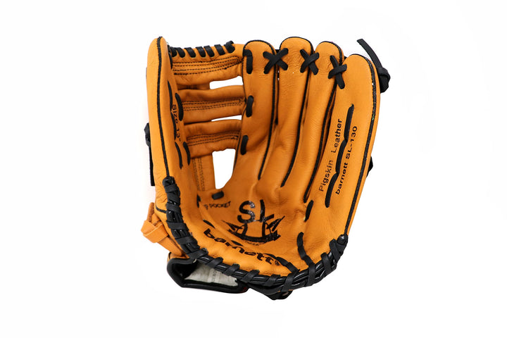 BARNETT SL-130 Baseball Handschuh, Schweinsleder, Outfield, Grösse 13, brau RH (für Linkshänder, wir