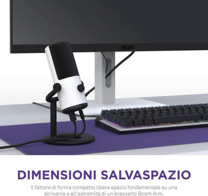 NZXT Capsule Mini USB-Mikrofon - AP-WMMIC-W1 - Hohe Auflösung – Nierenförmige Richtcharakteristik –