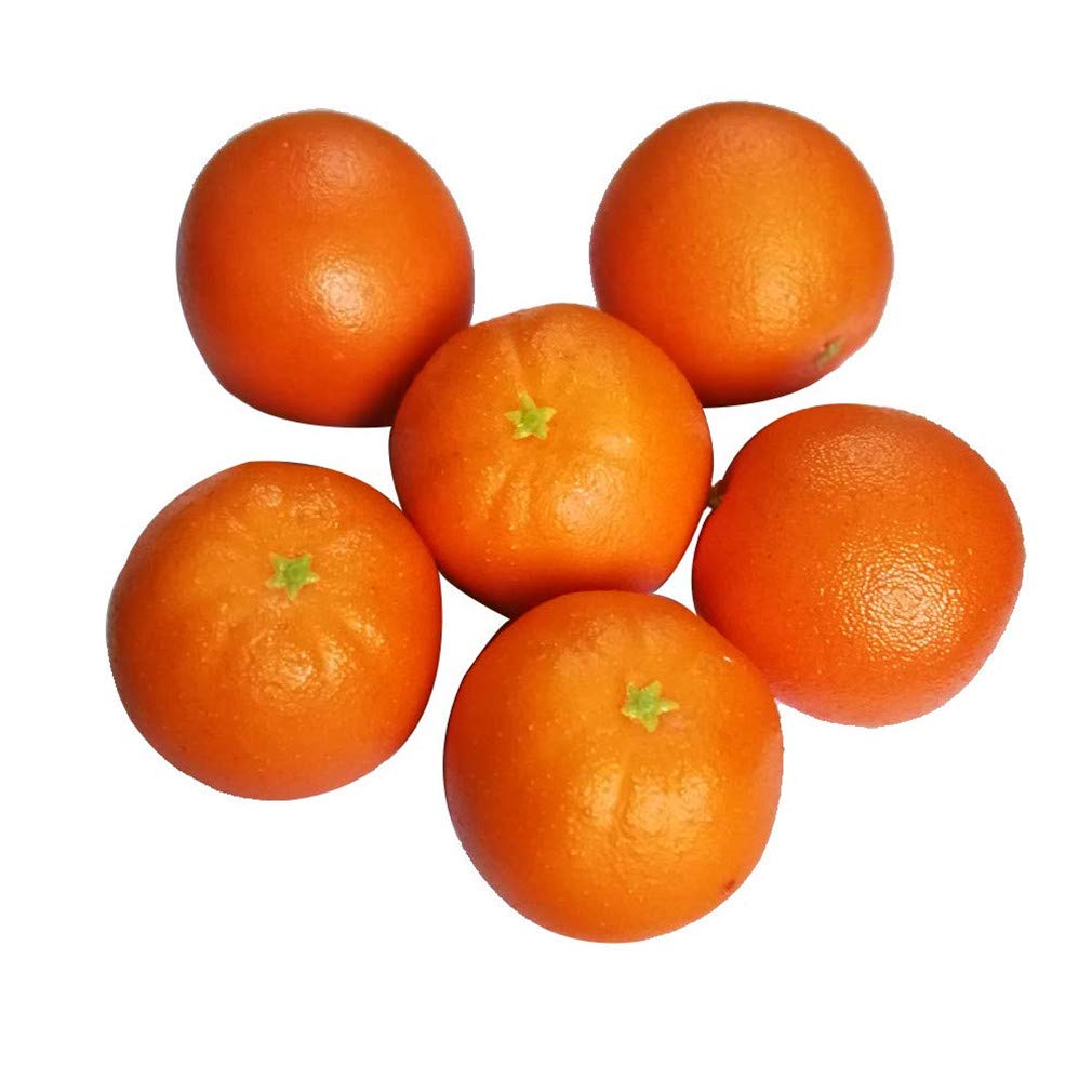 Ulalaza 6 Stück gefälschte orange künstliche Früchte Modell lebensechte Mandarine Home House Küche P