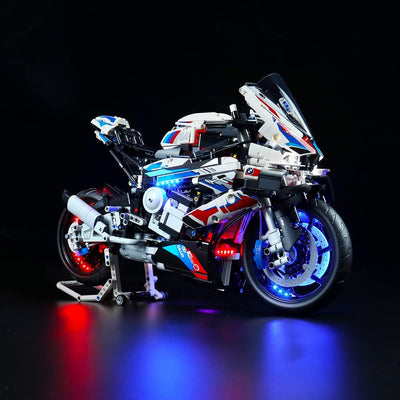 Fernbedienung Licht-Kit für Lego 42130 Technic BMW M 1000 Rr Motorrad Sammelbausatz (Nicht Lego), DI