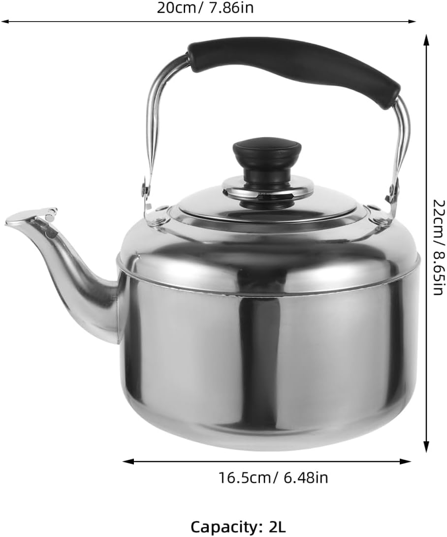 TOPBATHY Edelstahl Kessel Induktion Wasserkessel 3L Pfeifteekocher Edelstahl Campingkocher herd Wass
