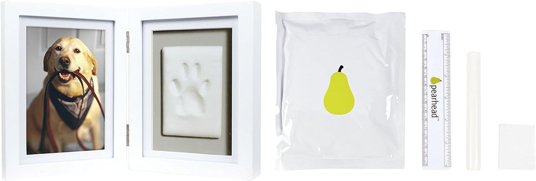 Pearhead Pet Pawprints Desk Picture Frame and Imprint Kit, No Mess Pet Paw Print Frame, Keepsake Mem