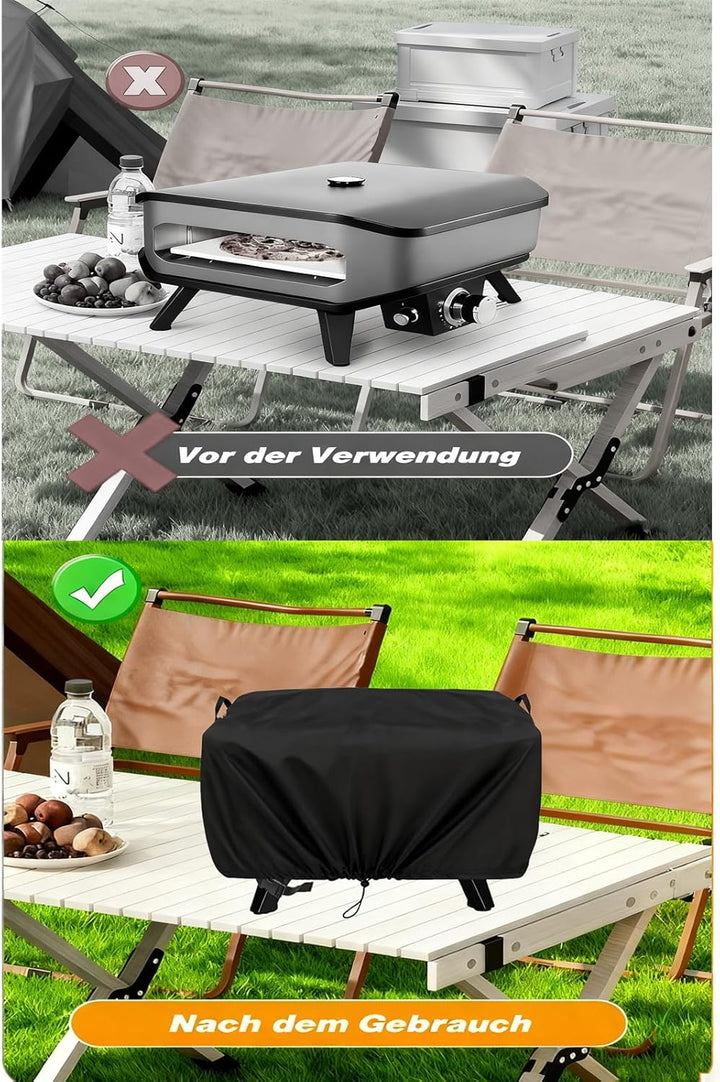 Pizzaofen Abdeckung für 17" Gas Pizza Ofen,62x62x28cm Outdoor Wasserdicht Schutzhülle für cozze 9034