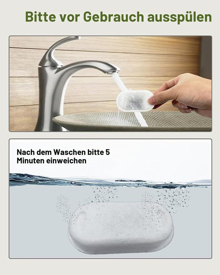 GIOTOHUN Filter für Katzenbrunnen, 12 Stück Filter + 12 Stück Schaumstofffilter für Trinkbrunnen für