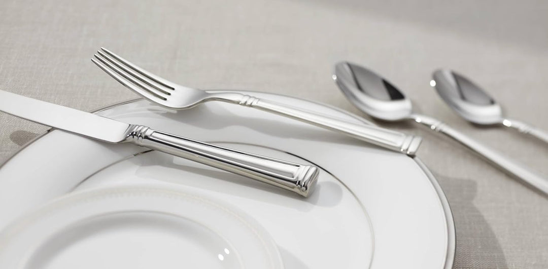 Lenox Esquire Besteck-Set, 65-teilig, 4 kg, Metallic, Silber, Esquire