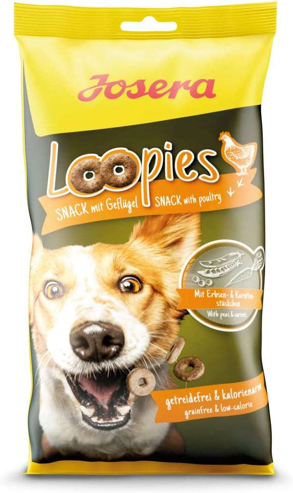 JOSERA Loopies mit Geflügel (11 x 150 g) | getreidefreie Hundeleckerlis mit wenig Fett | Super Premi