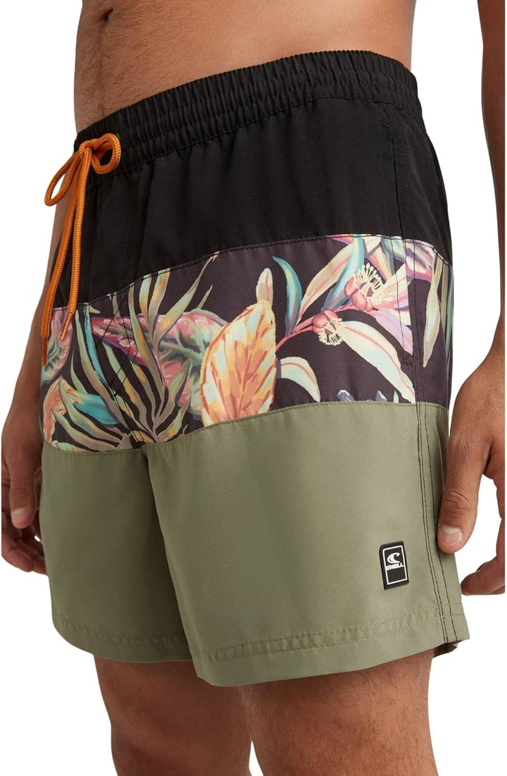 O'Neill Herren Badehose, S-M 39033 Black Tropical Flower