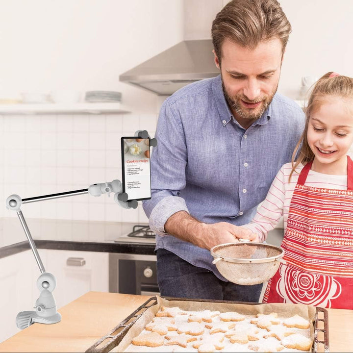 Barkan Tablet Halterung für 4-12 Zoll Geräte, Tragbare Multiposition, 360 Grad drehbare, für iPad, S