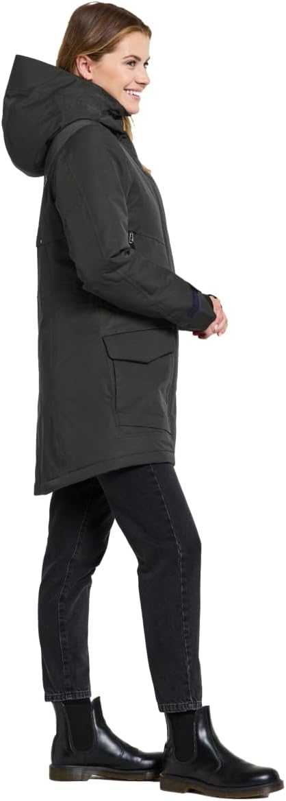 Didriksons Frida Damen Parka 7 32 Schwarz, 32 Schwarz