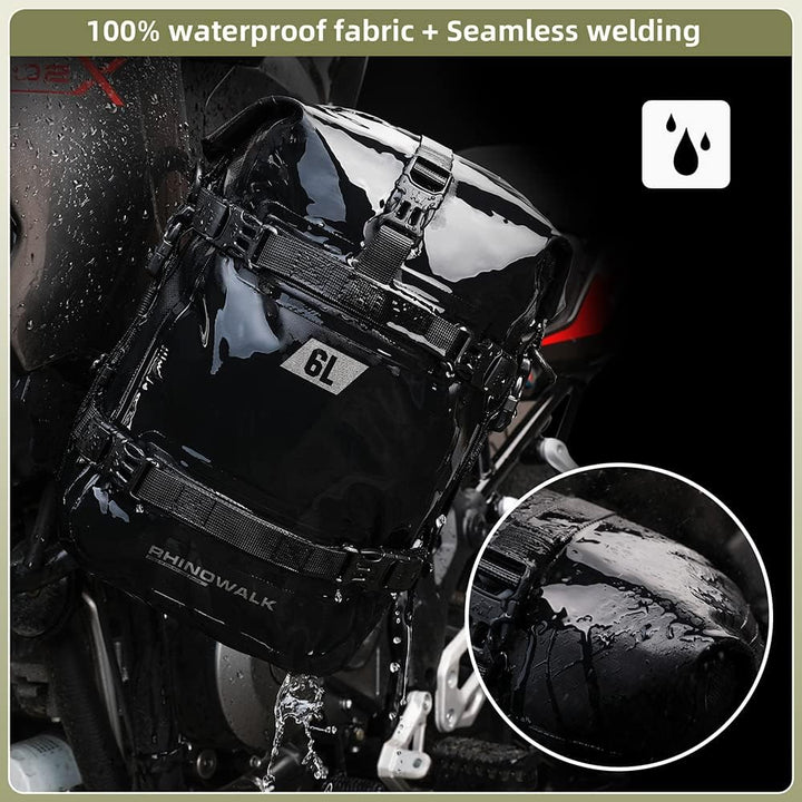 Rhinowalk Multifunktionale Motorradtasche Hecktasche Motorradgepäck 6L Motorrad Rahmentasche Sattelt