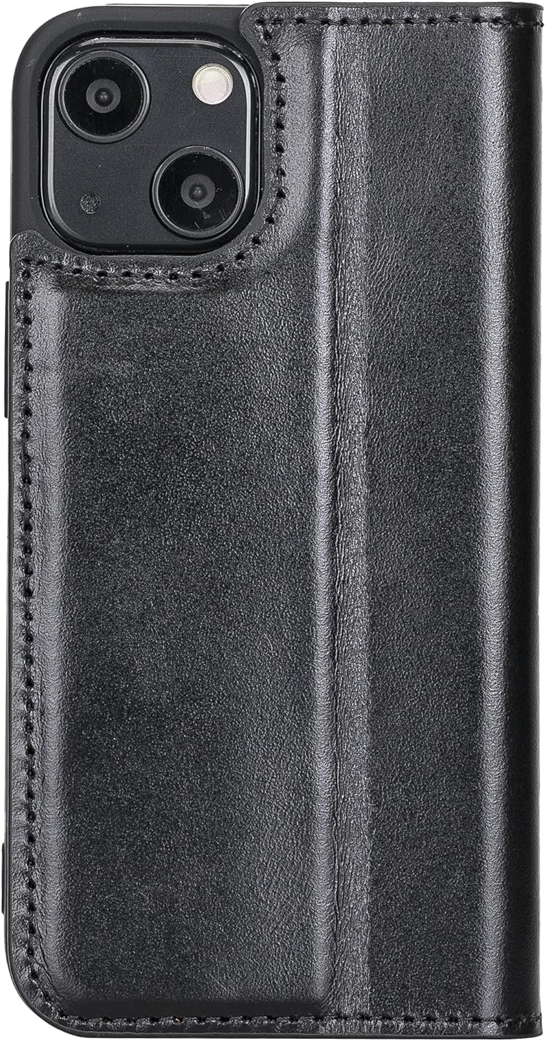 Solo Pelle aufklappbare Lederhülle kompatibel für iPhone 13 Mini in 5.4 Zoll inkl. 1 Kartenfach für