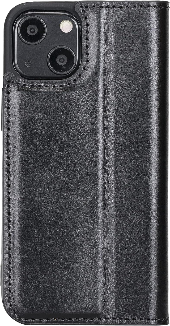 Solo Pelle aufklappbare Lederhülle kompatibel für iPhone 13 Mini in 5.4 Zoll inkl. 1 Kartenfach für