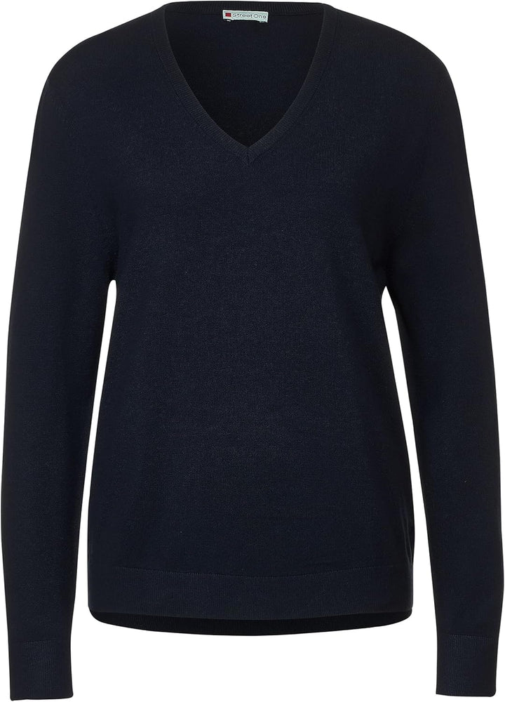 Street One Damen Strickpullover 38 Deep Blue, 38 Deep Blue