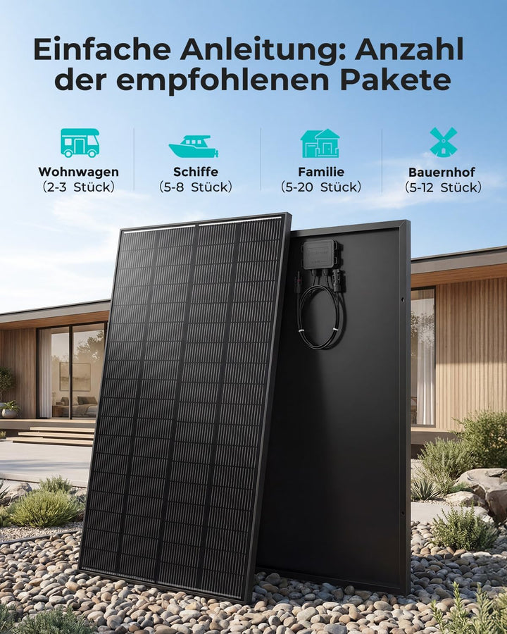 400Watt Solarpanel,2×200W 12V N-Type Solarmodul, 2