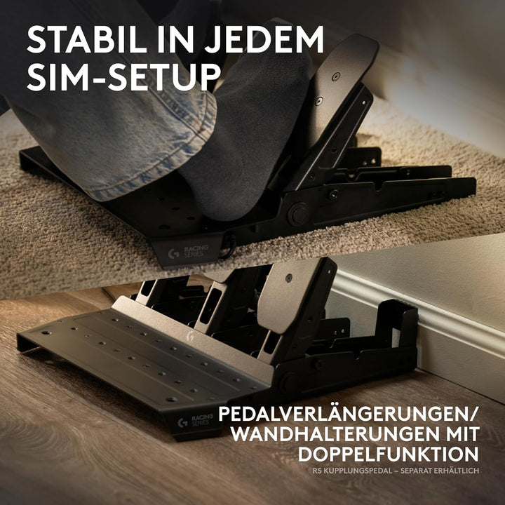 Logitech G RS Pedals – Sim-Racing-Pedale mit 75-kg-Loadcell-Bremse, einstellbaren Pedalpositionen, m