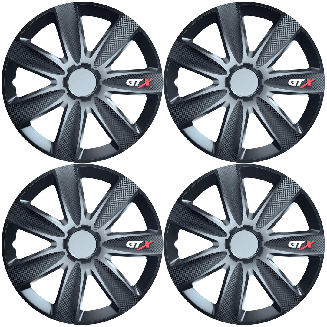 Versaco GTXCARBLK15 Auto Radzierblenden GTX Carbon Black 15" 4er Set Universal passend für die meist