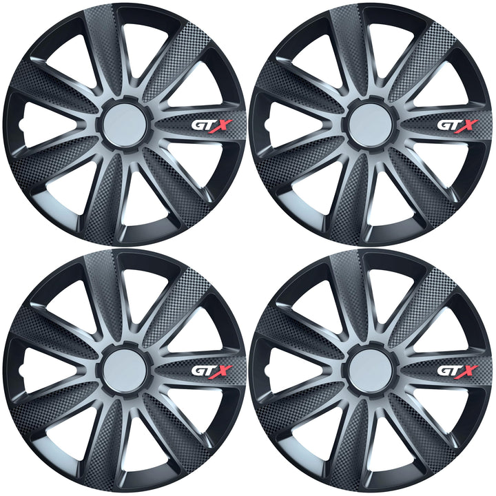 Versaco GTXCARBLK15 Auto Radzierblenden GTX Carbon Black 15" 4er Set Universal passend für die meist