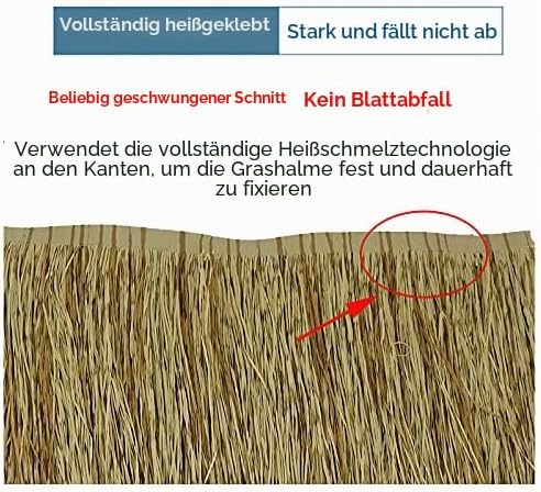 JCPSH 2Generation Künstlicher Palmdach Paneele,PE Keine Fäulnis Und Keine Wartung,for Tiki Bar Garte
