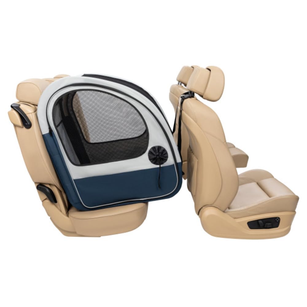 PetSafe Happy Ride Faltbare Transportbox, Hunde-Reisebox für die Autorückbank, Netztüren zur Belüftu