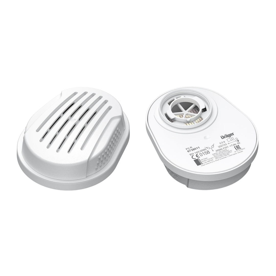 Dräger X-plore Bajonett Partikel-Filter P3 R mit Gehäuse für Aerosole/Partikel | 11 Paar | Ersatzfil