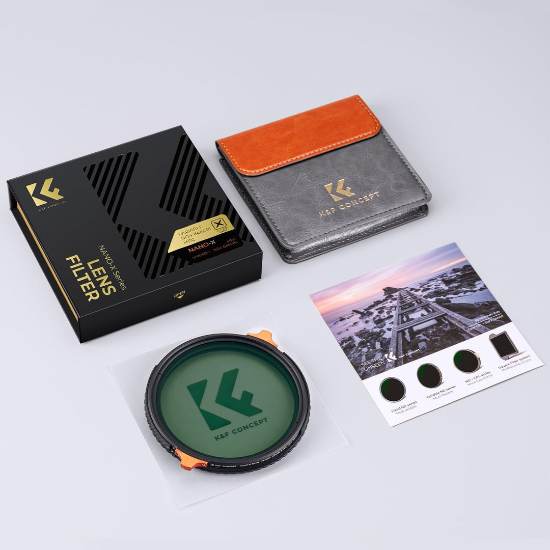 K&F Concept Nano-X ND Filter 37mm CPL&ND4-ND64 2 in 1 multifunktionaler Graufilter und CPL Filter Po