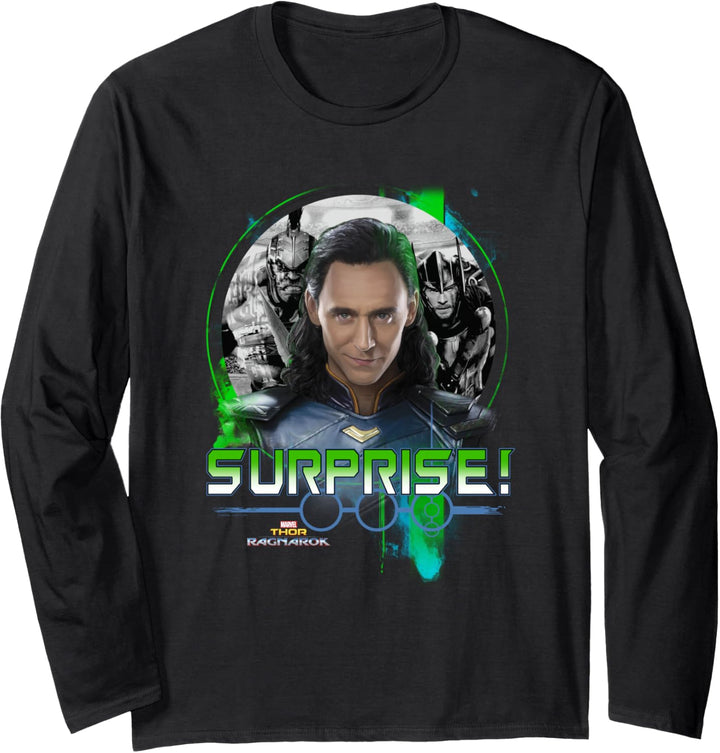 Marvel Thor Ragnarok Loki Surprise Green Pop Langarmshirt