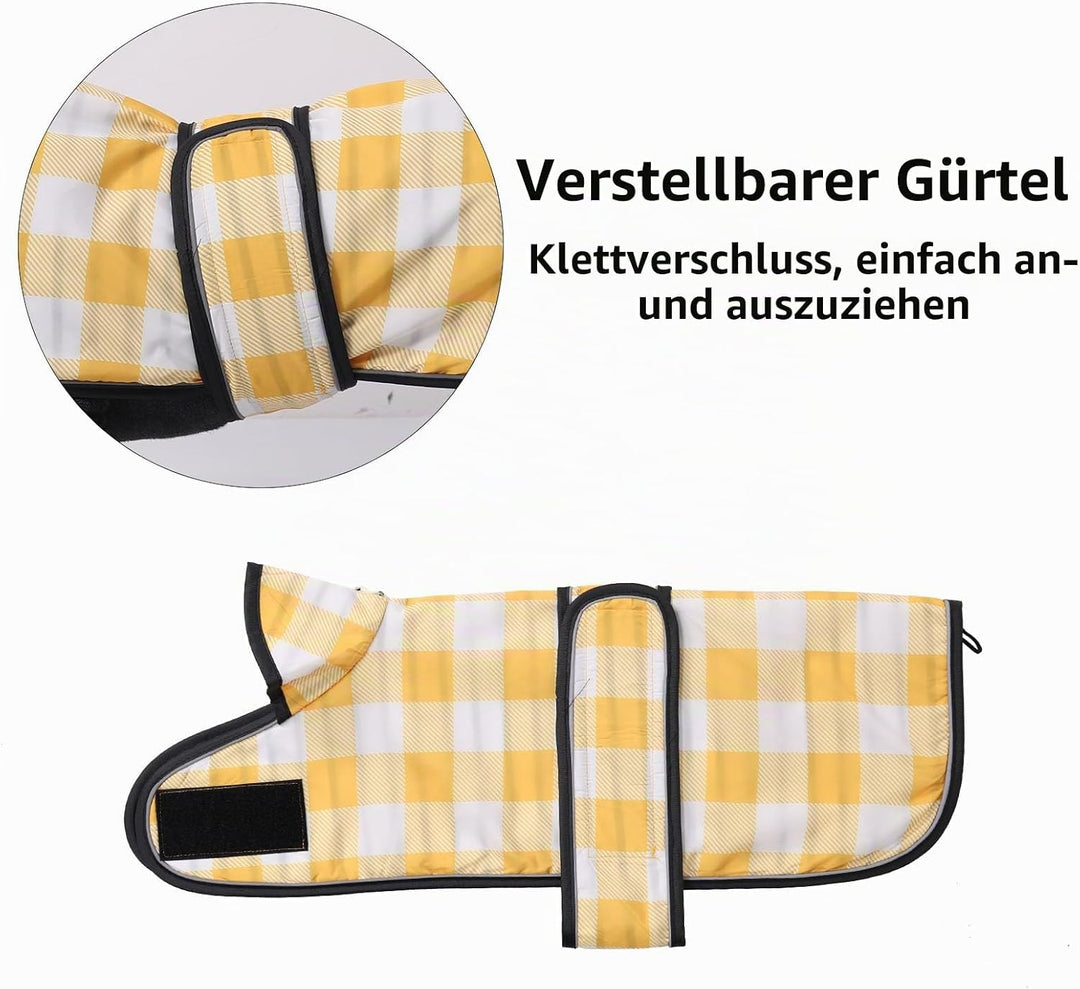MOREZI Hunderegenmantel mit Reflexstreifen, Regen-/wasserdicht, verstellbare Weste, geeignet für kle