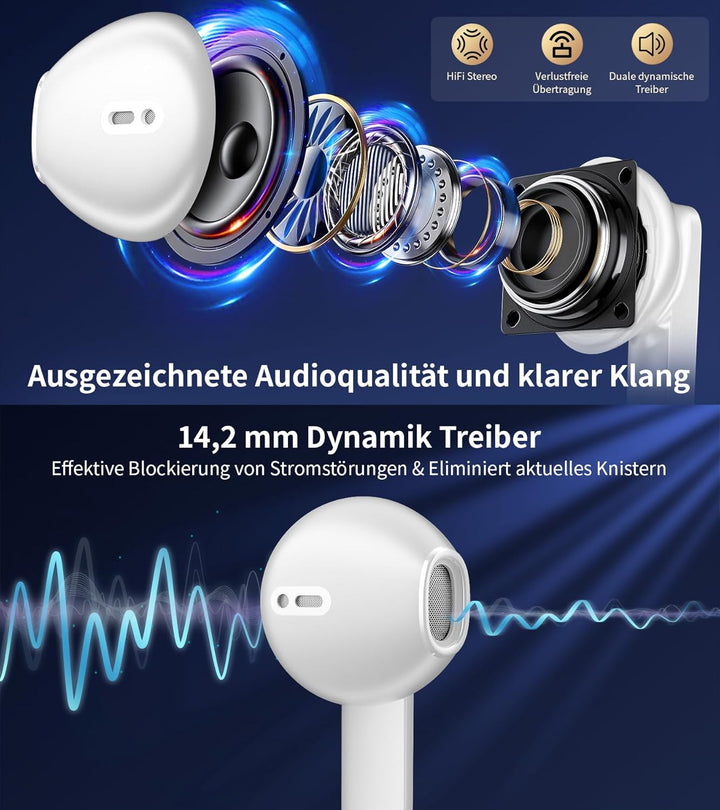 USB C Kopfhörer für Samsung Galaxy S26 S25 S24 Ultra A56 A55 iPhone 17 Kopfhörer mit Kabel USB C Hea