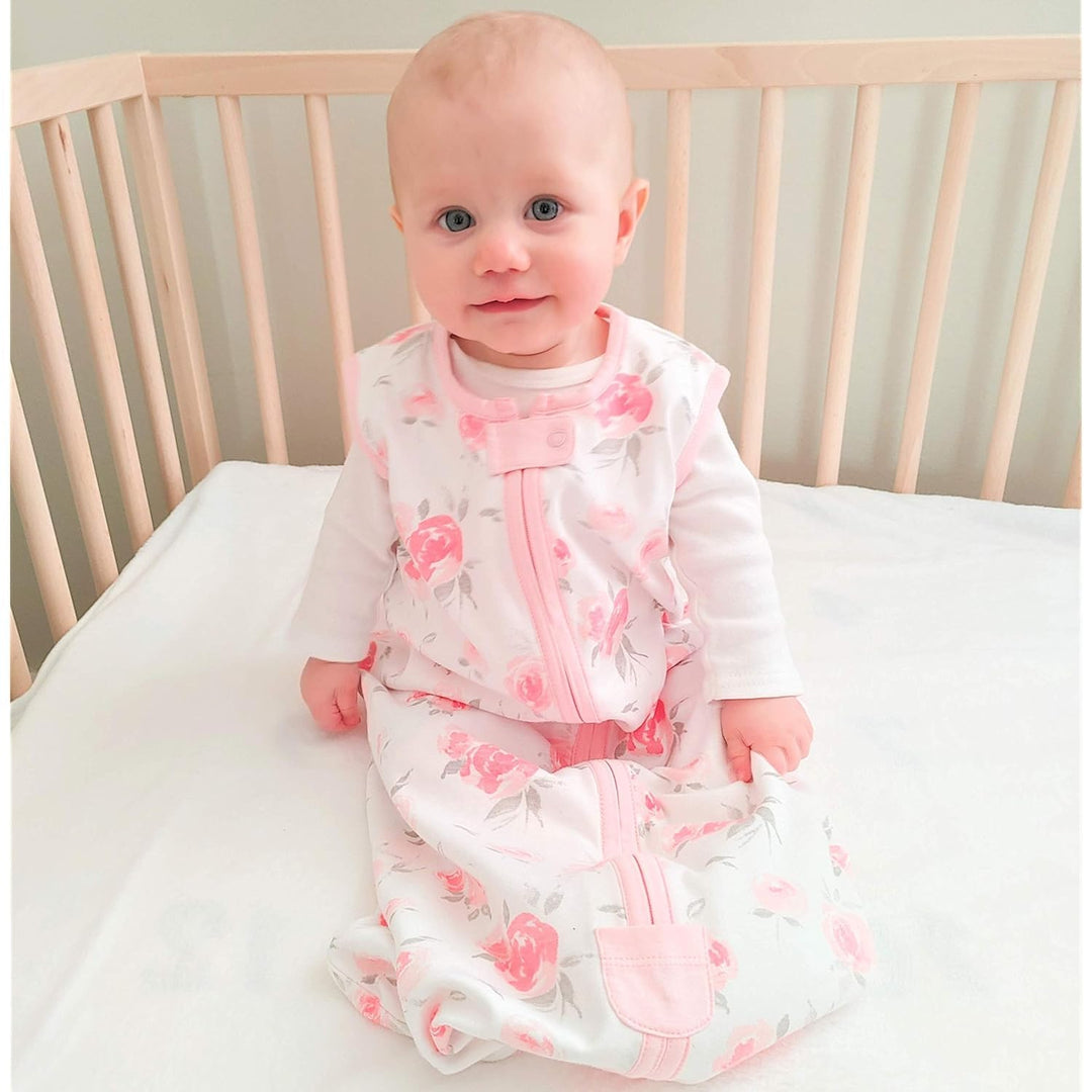 Mama Cheetah Baby Schlafsack, Bio-Baumwolle, Tragbare Babydecke, Schlafsack mit 2-Wege-Reissverschlu