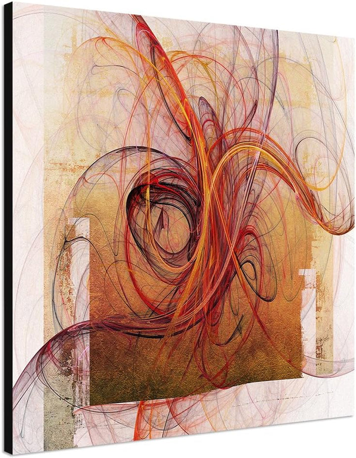 Paul Sinus Art Moderne Kunst auf Leinwand Abstrakt070_60x60cm_Wandbild schlicht zeitlos Zeitlose Woh