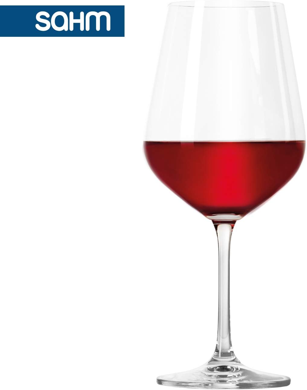 Sahm Weingläser Rotwein Set (6 STK) - 580 ml Rotweingläser - Spülmaschinengeeignet - Langlebiges Wei