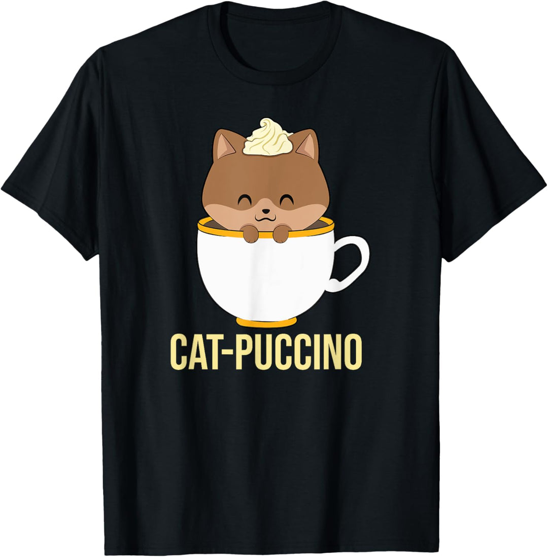 Cat Puccino Cappucino Coffee T-Shirt