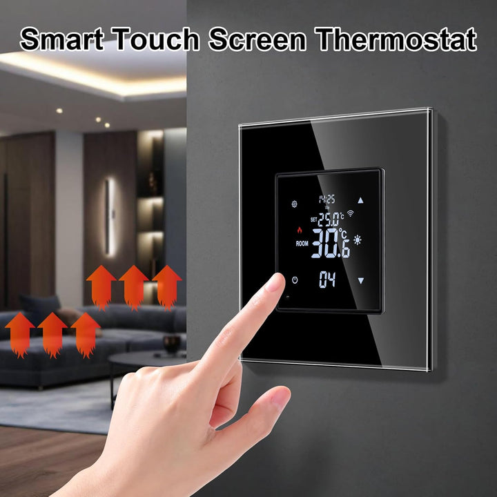 JIMEIDA Smart Thermostat Heizung Schwarz Bodenheizkammer mit Alexa Echo, Google Assistant Konstante
