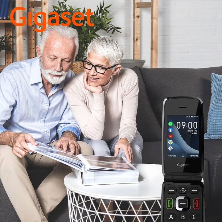 Gigaset GL7 - Internetfähiges Klapp-Handy ohne Vertrag - SOS-Funktion - einfache Bedienung mit gross