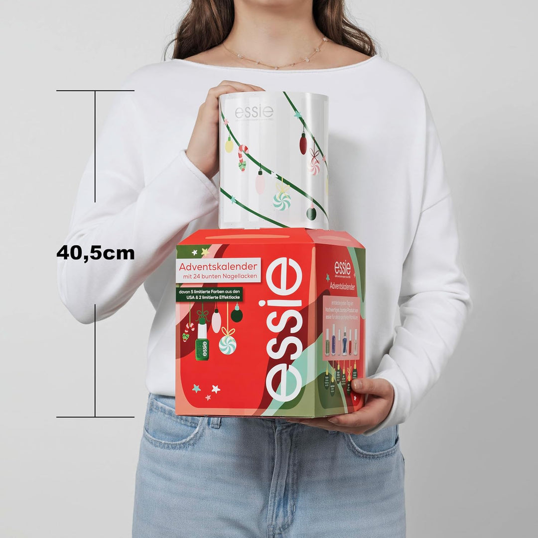 essie Adventskalender 2024 (24-teilig) – Nagellack-Set mit Nagelpflege, inkl. 7 limitierter Nagellac