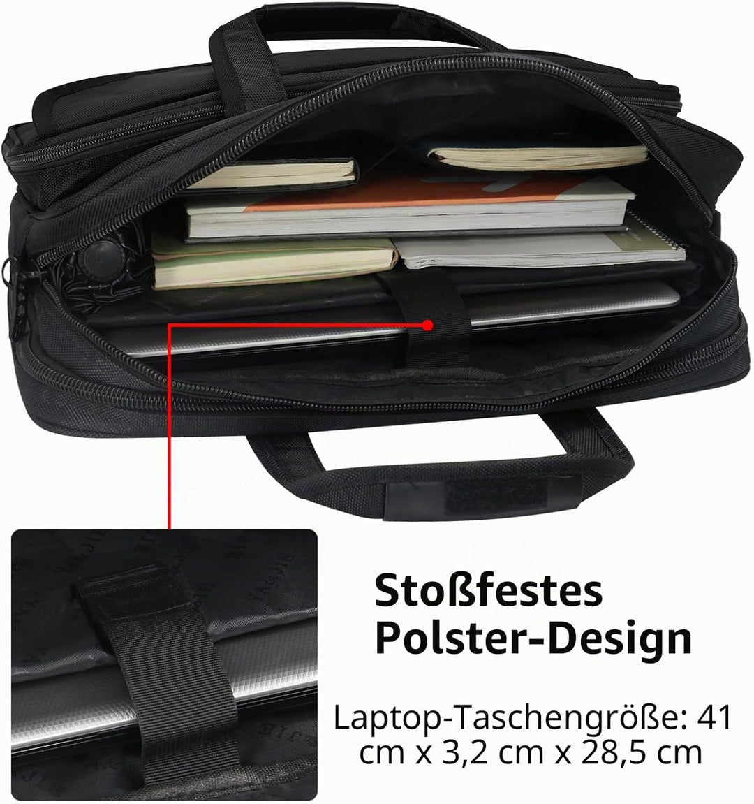 Taygeer Laptoptasche 17 Zoll Business Aktentasche Herren Gross Laptop Notebook Tasche Wasserdicht No