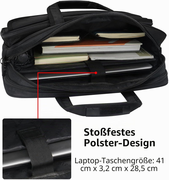 Taygeer Laptoptasche 17 Zoll Business Aktentasche Herren Gross Laptop Notebook Tasche Wasserdicht No