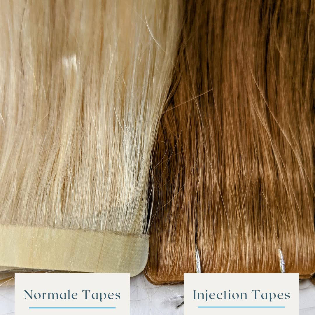 Invisible Tape In Extensions Echthaar Hair Extensions Haarverlängerung in Salon Qualität 10 Stück 45