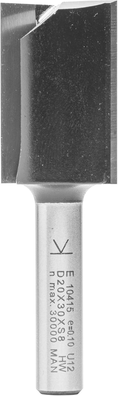 ENT 10415 Nutfräser HW, Schaft (S) 8 mm, Durchmesser (D) 20 mm, NL 30 mm, SL 32 mm, GL 62 mm D=20 /