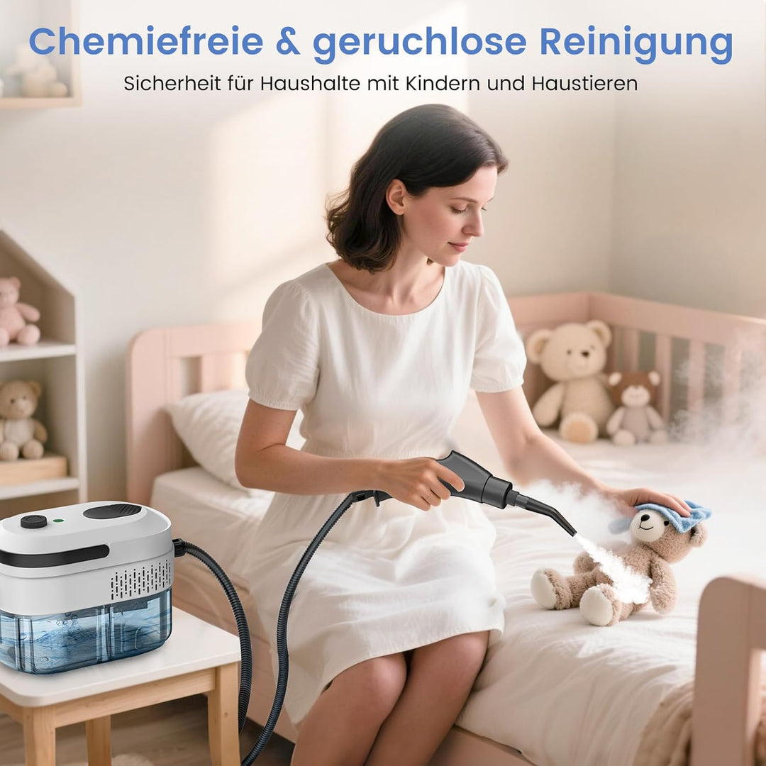 Granarbol Fettlösend Handgerät Dampfreiniger für Alles,1400ml/4Bar/105℃ Steam Cleaner,15s Schnellhei